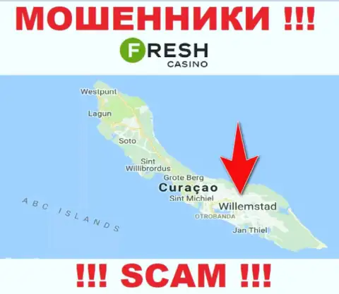 Curaçao - вот здесь, в оффшорной зоне, зарегистрированы интернет-воры Фреш Казино