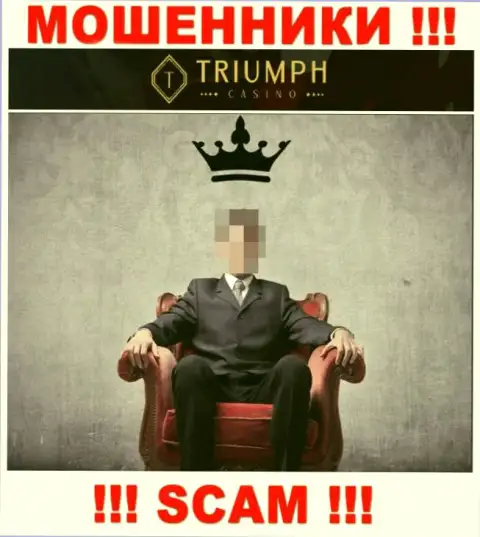 Информации о прямых руководителях шулеров Triumph Casino в инете не найдено