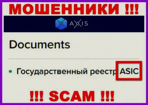 Компания AxisFund, как и орган, прикрывающий их противозаконные комбинации (ASIC) - это мошенники