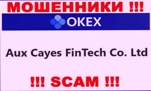 Aux Cayes FinTech Co. Ltd - компания, которая управляет лохотронщиками ОКекс