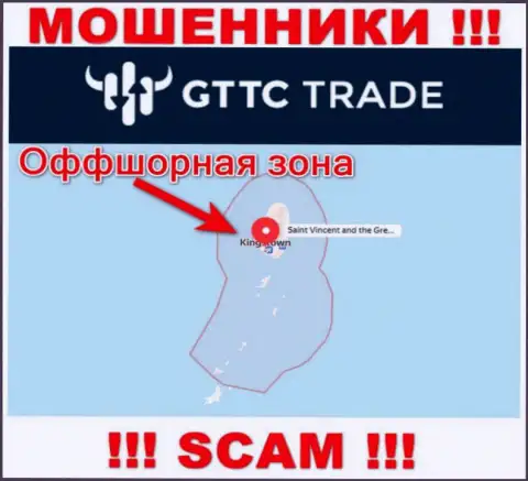 РАЗВОДИЛЫ GT-TC Trade зарегистрированы невероятно далеко, на территории - Saint Vincent and the Grenadines