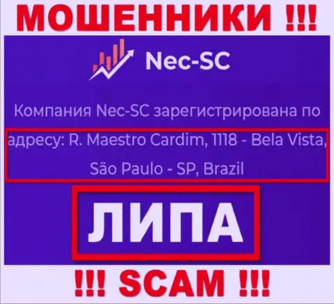 Где конкретно располагается контора NEC SC неизвестно, инфа на веб-ресурсе неправда