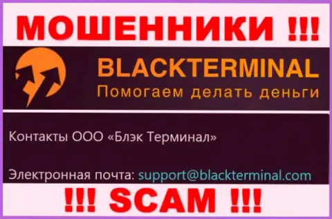 Рискованно переписываться с мошенниками BlackTerminal, и через их e-mail - жулики