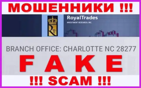 Не стоит сотрудничать с internet мошенниками Royal Trades, они показали фейковый юридический адрес
