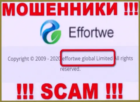 На сайте Effortwe говорится, что Effortwe Global Limited - это их юр. лицо, однако это не обозначает, что они честны