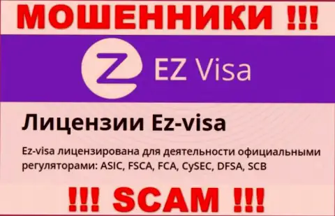 Неправомерно действующая компания EZ Visa крышуется мошенниками - SCB