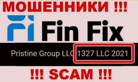 Регистрационный номер еще одной мошеннической организации FinFix - 1327 LLC 2021