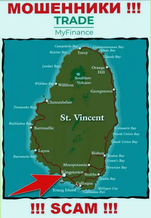 Официальное место регистрации internet воров Trade My Finance - Kingstown, Saint Vincent and the Grenadines