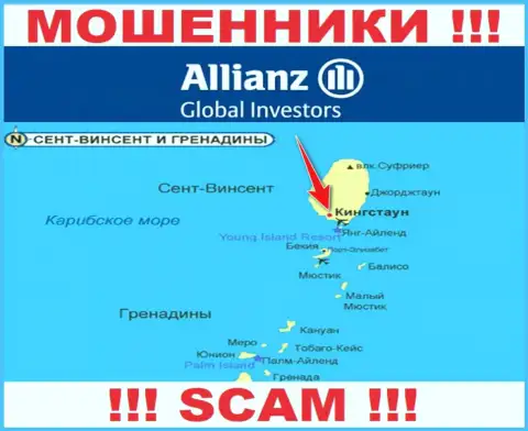 Алльянс Глобал Инвесторс безнаказанно оставляют без денег, поскольку разместились на территории - Kingstown, St. Vincent and the Grenadines