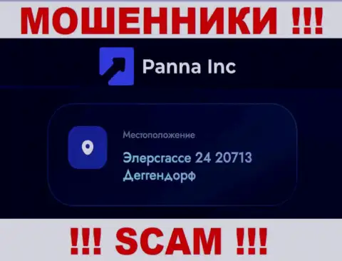 Юридический адрес регистрации конторы ПаннаИнк на официальном веб-портале - липовый !!! БУДЬТЕ КРАЙНЕ ОСТОРОЖНЫ !!!