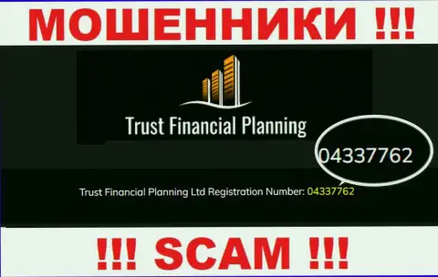 Рег. номер противоправно действующей конторы Trust-Financial-Planning: 04337762