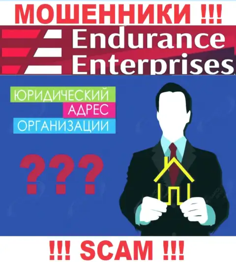 Вы не сможете найти инфу о юрисдикции Endurance Enterprises ни на веб-портале мошенников, ни в глобальной сети internet