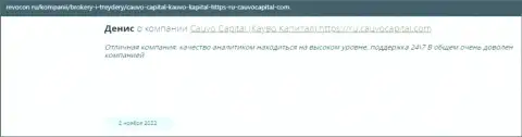 Дилинговая фирма Cauvo Capital описана в правдивом отзыве на сайте Revocon Ru
