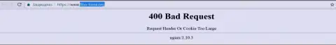 Официальный web-ресурс валютного брокера Fibo-Forex некоторое количество суток недоступен и выдает - 400 Bad Request (ошибочный запрос)