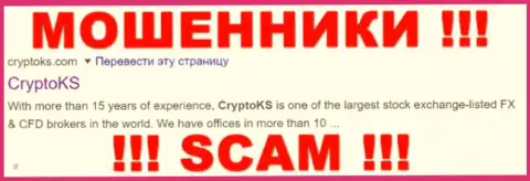 CryptoKS Com - это МОШЕННИКИ ! SCAM !!!