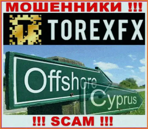 Юридическое место регистрации Torex FX на территории - Cyprus